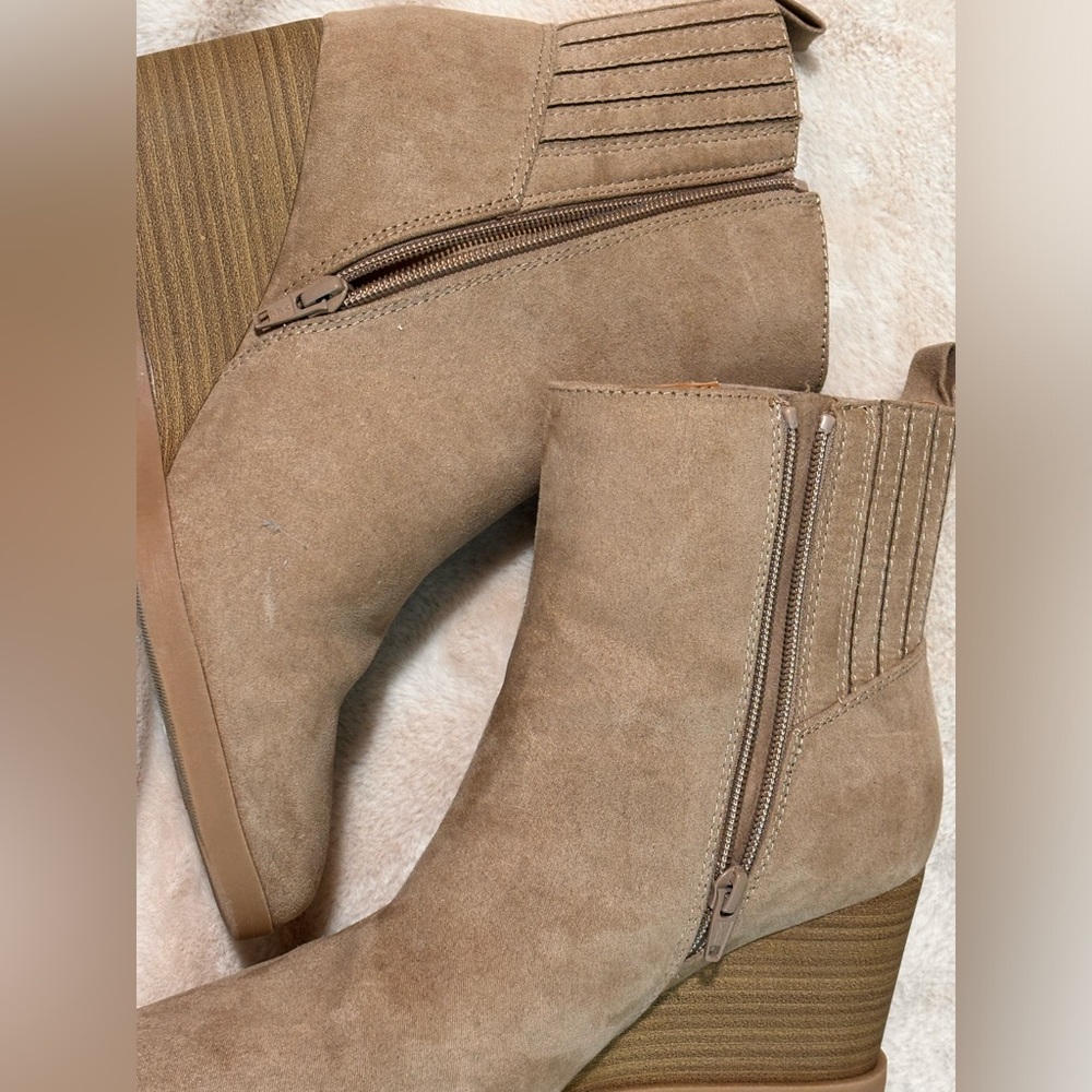 Tan booties